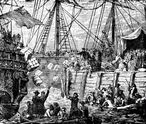Boston Tea Party Modern Postcard 16 1773 Dec Ships in Harbor Massachusetts 